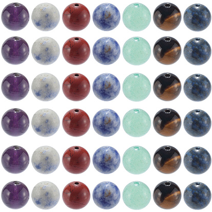 2 тема чакры «звезды»: натуральная красная радужная яшма, желтый авантюрин, тигровый глаз, зеленый авантюрин, синий пятнистый камень, лазурит и аметист, нити бусин, круглые, чакра