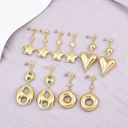 304 из нержавеющей стали болтаться серьги, золотые