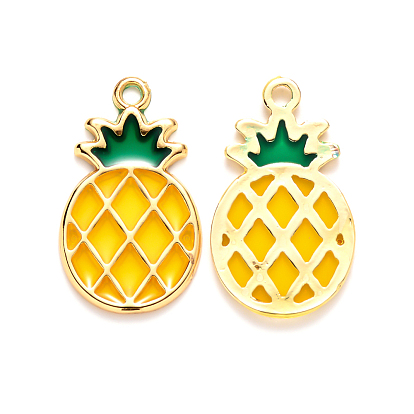 Подвески из сплава , с эпоксидной смолой, без кадмия и без свинца, ананас, золотые