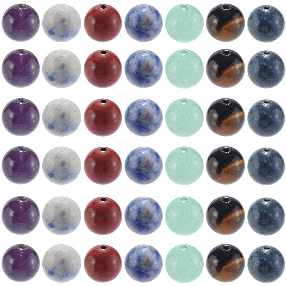 2 тема чакры «звезды»: натуральная красная радужная яшма, желтый авантюрин, тигровый глаз, зеленый авантюрин, синий пятнистый камень, лазурит и аметист, нити бусин, круглые, чакра