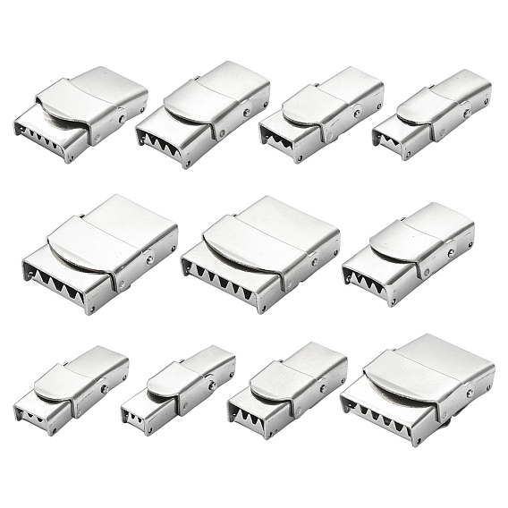 11шт. 11 варианты застежек для ремешков часов из нержавеющей стали, прямоугольные