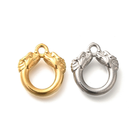 304 подвески из нержавеющей стали, двойной драконий шарм