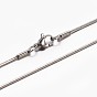 304 Stainless Steel Snake Chain Necklaces, with Lobster Claw Clasp, 17.7 inch(45cm)