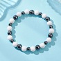 Браслеты из натурального машанского нефрита и немагнитного синтетического гематита с бусинами для женщин, круглые