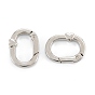 Zinc Alloy Spring Gate Rings, Oval with Heart
