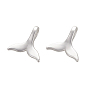 9Pcs Brass Charms, Long-Lasting Plated, Whale Tail Shape