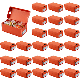 24 шт. складные картонные упаковочные коробки, прямоугольные, с 24шт. бумажных наклеек