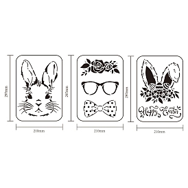 Gabarits de dessin en plastique, pour la peinture sur scrapbook tissu carreaux sol meubles bois, rectangle