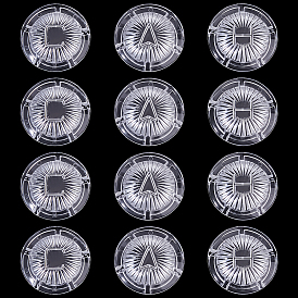 12Bouton de poignée de robinet en plastique (pièces), Couvercles de robinet d'évier, plat rond