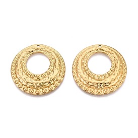 304 подвески из нержавеющей стали, плоский круглый шарм, ионное покрытие (ip)