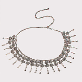 Цепочки для талии и живота с кисточками из цинкового сплава в тибетском стиле для женщин