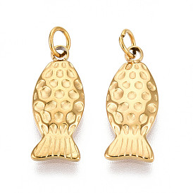 304 подвески из нержавеющей стали, с целью перехода в кольце, амулет из рыбы сардина, ионное покрытие (ip)