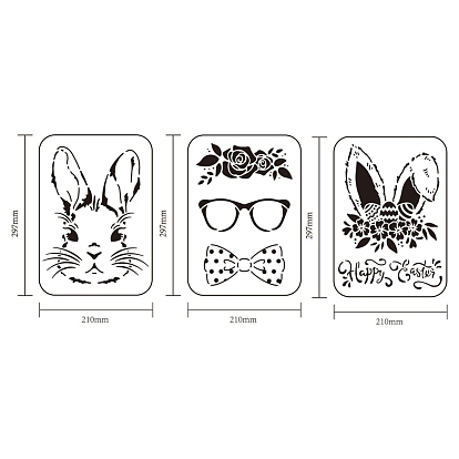 Gabarits de dessin en plastique, pour la peinture sur scrapbook tissu carreaux sol meubles bois, rectangle