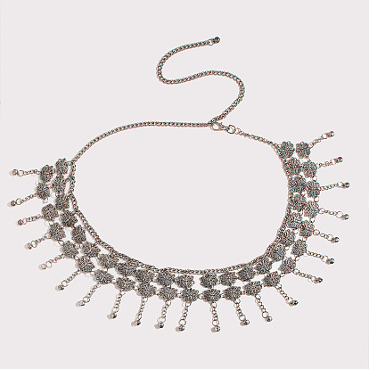 Цепочки для талии и живота с кисточками из цинкового сплава в тибетском стиле для женщин