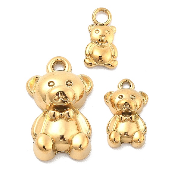 Ионное покрытие (ip) 304 подвески из нержавеющей стали, медведь