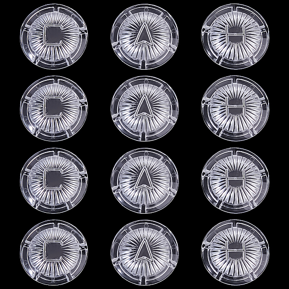 12Pcs Plastic Faucet Handles Button, Sink Faucet Covers, Flat Round