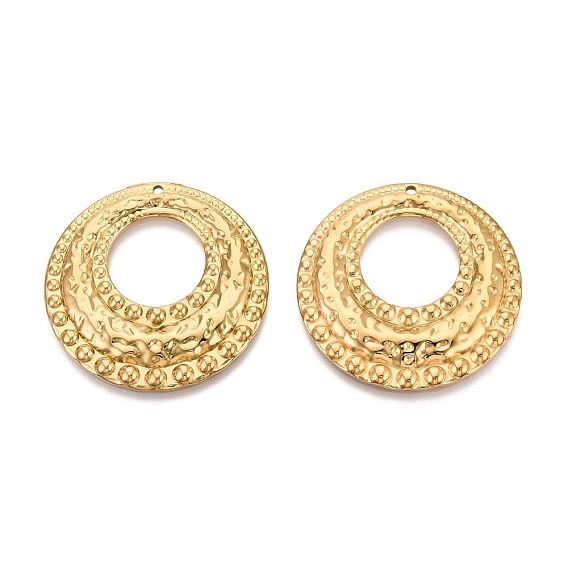 304 подвески из нержавеющей стали, плоский круглый шарм, ионное покрытие (ip)