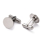 304 Stainless Steel Cuff Buttons, Cufflink Findings for Apparel Accessories