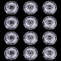 12Pcs Plastic Faucet Handles Button, Sink Faucet Covers, Flat Round
