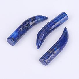 Natural Lapis Lazuli Beads, No Hole/Undrilled, Ivory Shape