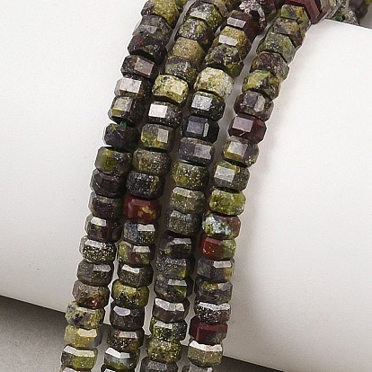 Бисер натуральный дракон крови пряди, граненые, шестиугольник