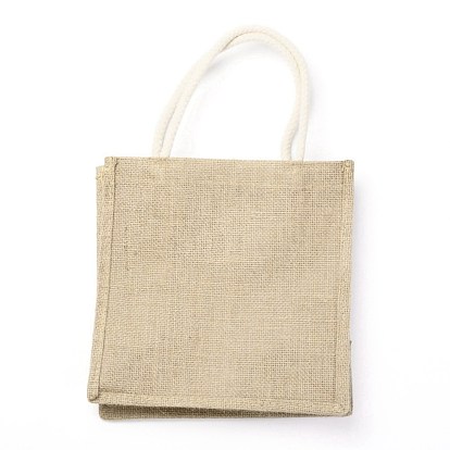 Jute Portable Shopping Bag, Reusable Grocery Bag Shopping Tote Bag