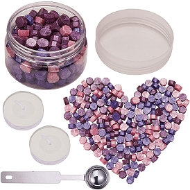 Уплотнительные восковые частицы для штампа с печатью, с ложкой из нержавеющей стали, совок для краски сургуч специальный и свеча