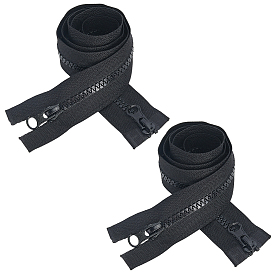 3шт. аксессуары для одежды, молния из полиэстера и смолы, Компоненты застежки-молнии, с полимерными бегунками-молниями