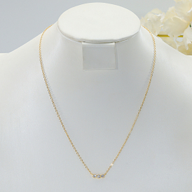 Латунь паве прозрачный кубический цирконий 3 плоские круглые звенья цепи ожерелья для женщин