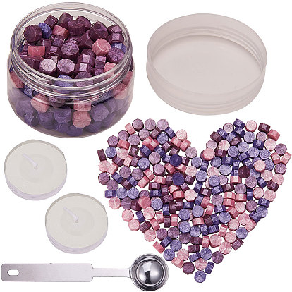 Уплотнительные восковые частицы для штампа с печатью, с ложкой из нержавеющей стали, совок для краски сургуч специальный и свеча