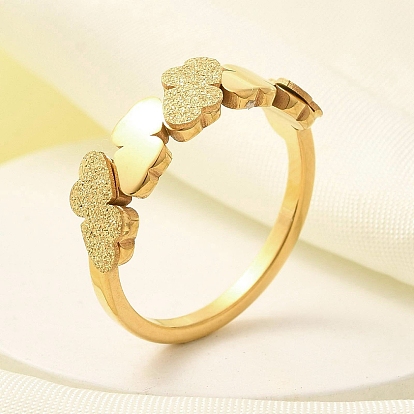 Текстурированное сердце 304 кольцо из нержавеющей стали для женщин, ионное покрытие (ip)