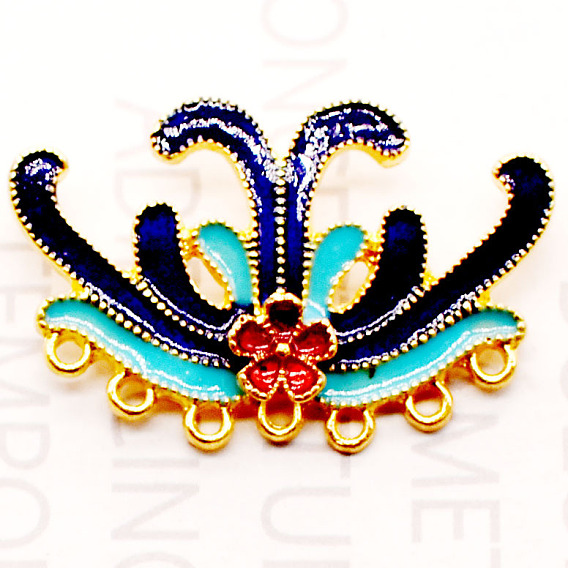 Alloy dripping oil cloisonne butterfly flower pendant bride ancient costume phoenix crown hairpin with accessories tassel collar pendant