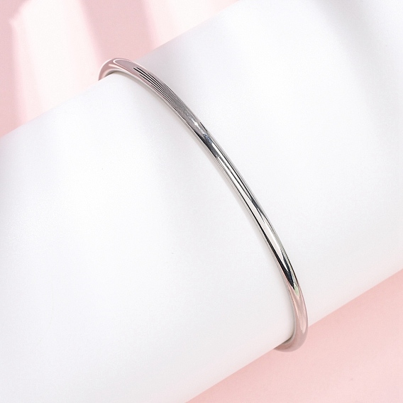 201 простые браслеты из нержавеющей стали для женщин