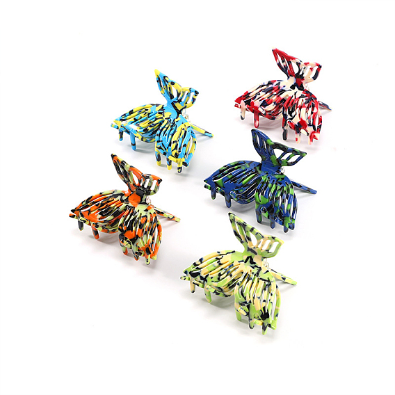 Заколки для волос в форме когтей из ацетата целлюлозы, аксессуары для волос для женщин и девочек, бабочка