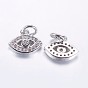 Long-Lasting Plated Brass Micro Pave Cubic Zirconia Charms, Horse Eye