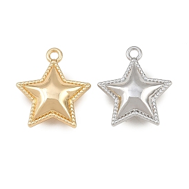 Alloy Pendants, Star Charms, Rack Plating, Cadmium Free & Lead Free