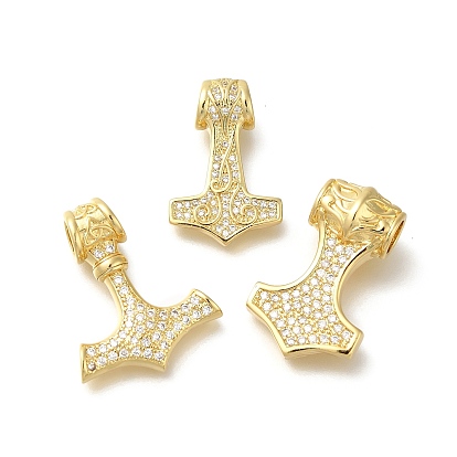 Стойка металлическая латунная микропрофилированная кубическая циркония подвески, долговечный, без свинца и без кадмия, амулеты с молотком