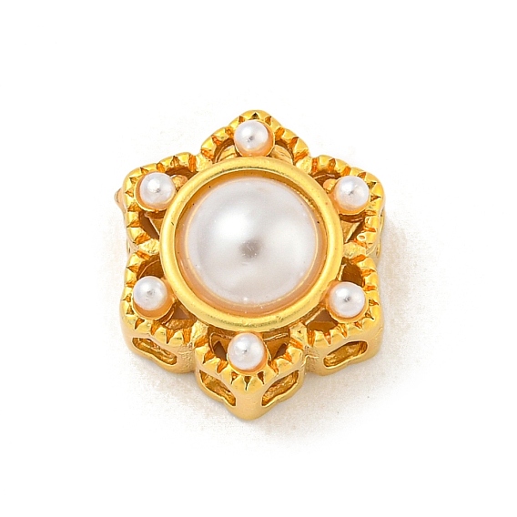 Покрытие стойки латунные многожильные звенья снежинки, долговечный, без кадмия и без свинца, с ABS имитации жемчуга