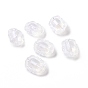 Transparent Acrylic Beads, Glitter Beads, Oval