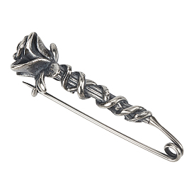 1 шт. в тибетском стиле 925 броши в виде цветов из стерлингового серебра, Изысканная булавка на лацкан для девушек