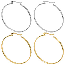 304 из нержавеющей стали овальные серьги обруча