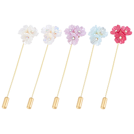 5 шт. значков для лацканов из сплава незабудки, cmолой