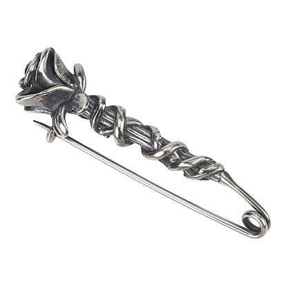 1 шт. в тибетском стиле 925 броши в виде цветов из стерлингового серебра, Изысканная булавка на лацкан для девушек