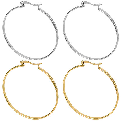 304 из нержавеющей стали овальные серьги обруча