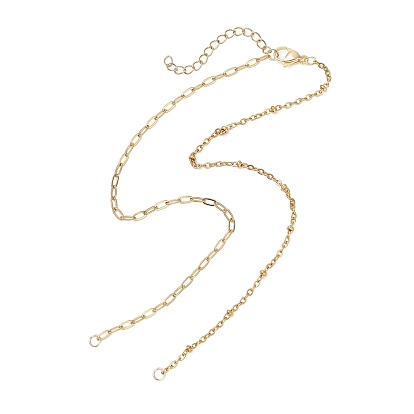 304 Заготовки для колье из смешанных цепочек из нержавеющей стали