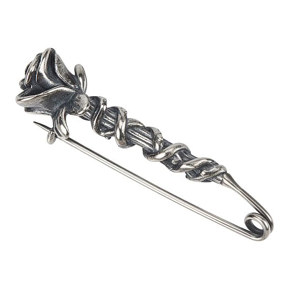 1 шт. в тибетском стиле 925 броши в виде цветов из стерлингового серебра, Изысканная булавка на лацкан для девушек