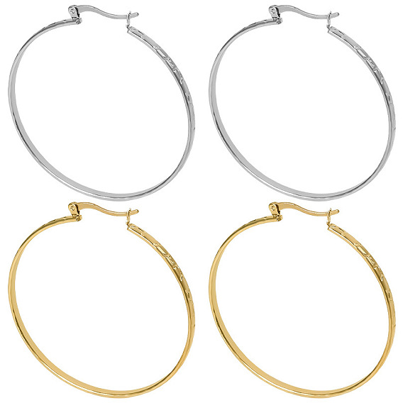 304 из нержавеющей стали овальные серьги обруча