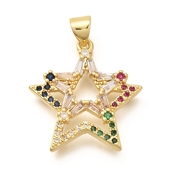 Стойка металлическая латунная микропрофилированная кубическая циркония подвески, долговечный, без свинца и без кадмия, звезды прелести