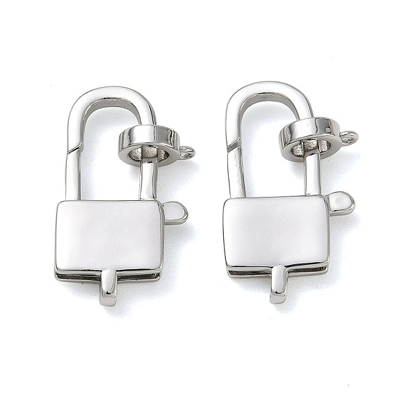 Brass Padlock Lobster Claw Clasp