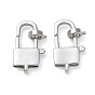 Brass Padlock Lobster Claw Clasp